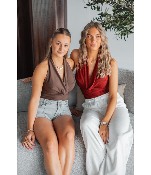La Rebelle Top bordeaux rood | Nadine