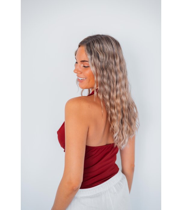 La Rebelle Top bordeaux rood | Nadine