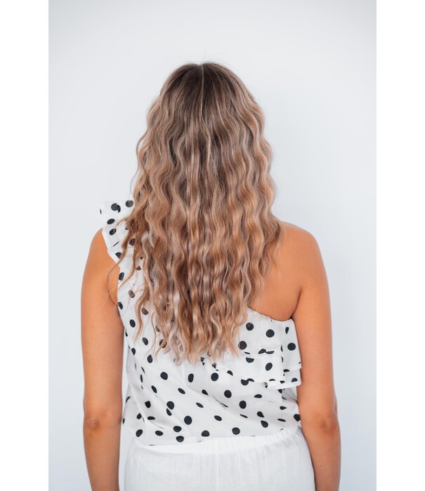 La Rebelle Top wit | Polkadot