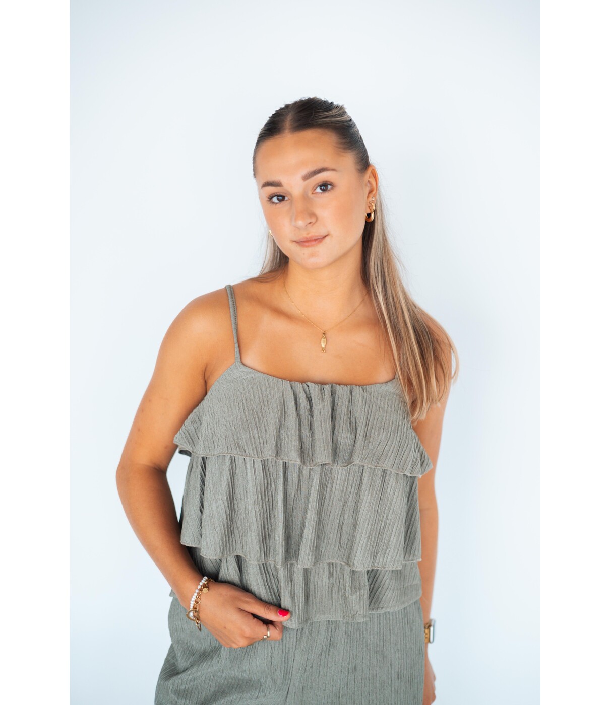 Top kaki groen | Ravi