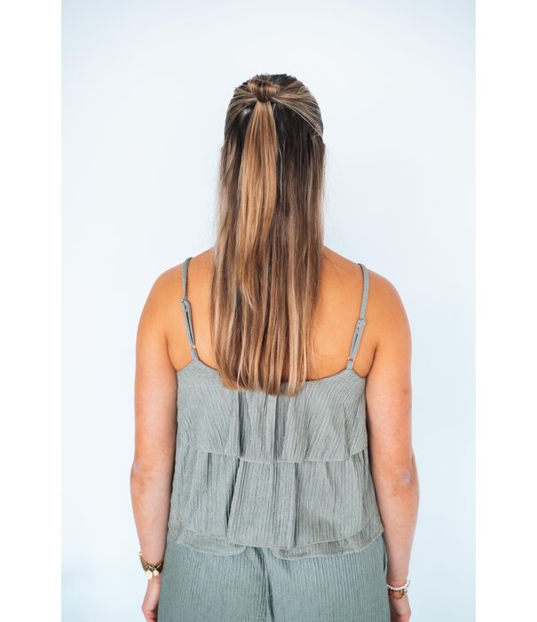 La Rebelle Top kaki groen | Ravi