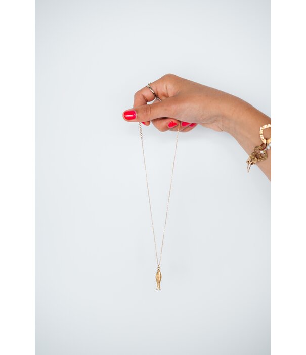 La Rebelle Ketting goud | Sardien visje