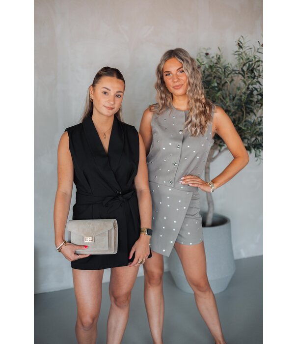 La Rebelle Gilet taupe | Famke