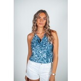 Top pailletten blauw | Cleo