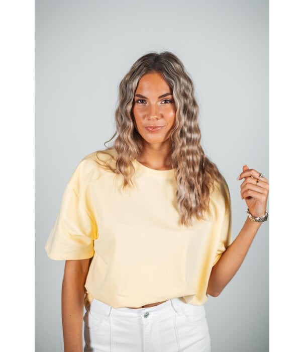 La Rebelle T-shirt geel | Evy