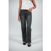 Jeans straight leg grijs | Dirty wash