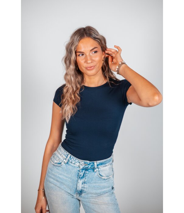 La Rebelle Top navy blauw | Fieke