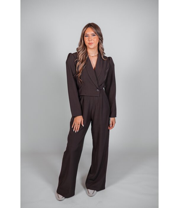 La Rebelle Jumpsuit bruin | Crystal