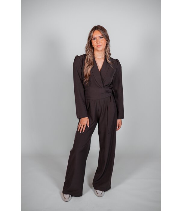 La Rebelle Jumpsuit bruin | Crystal