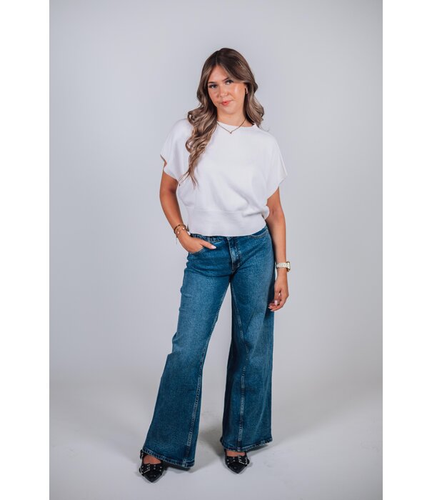 La Rebelle Jeans wide leg dark denim | Gwenn