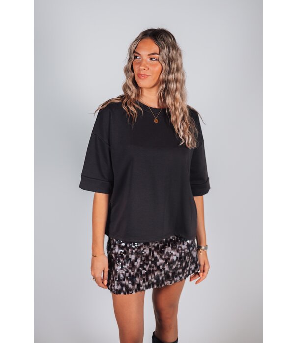 La Rebelle Rokje pailletten bruin | Izi