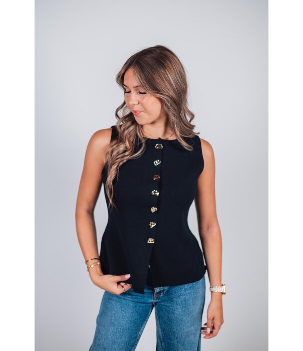 La Rebelle Gilet zwart | Sascha