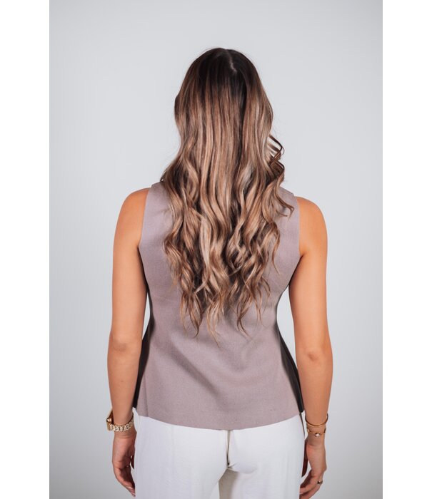 La Rebelle Gilet taupe | Sascha