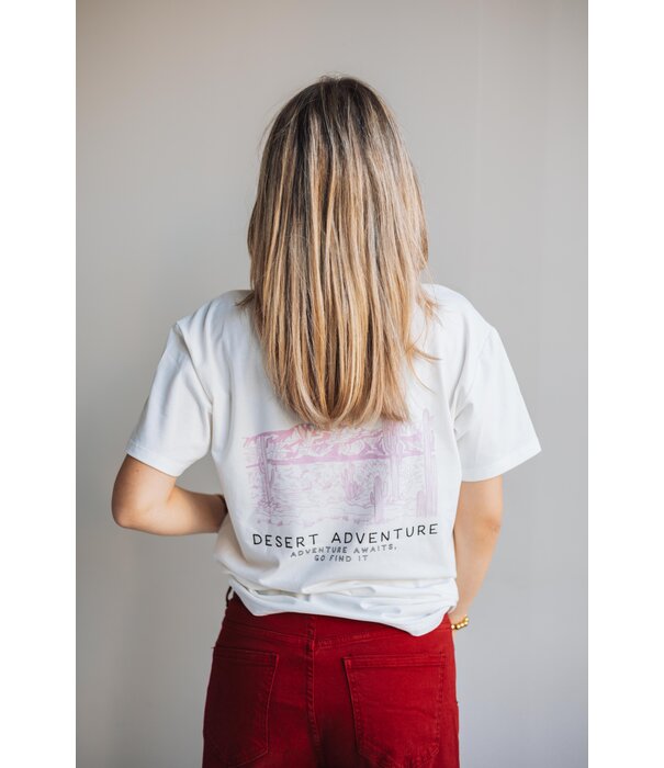 Fluresk Fluresk Mace t-shirt | off white/dark purple