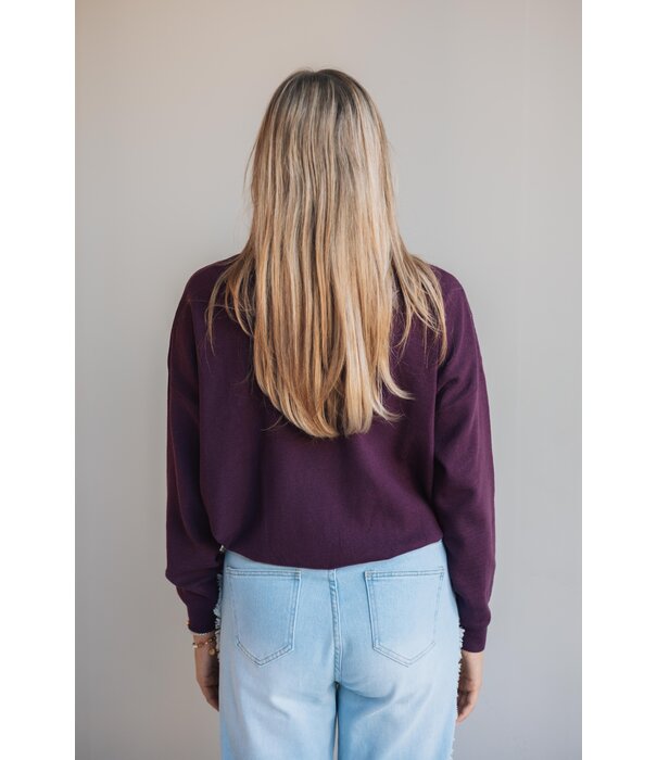 Fluresk Fluresk Veraline knit sweater | dark purple