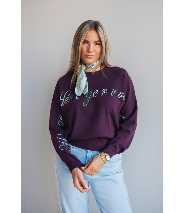 Fluresk Fluresk Veraline knit sweater | dark purple