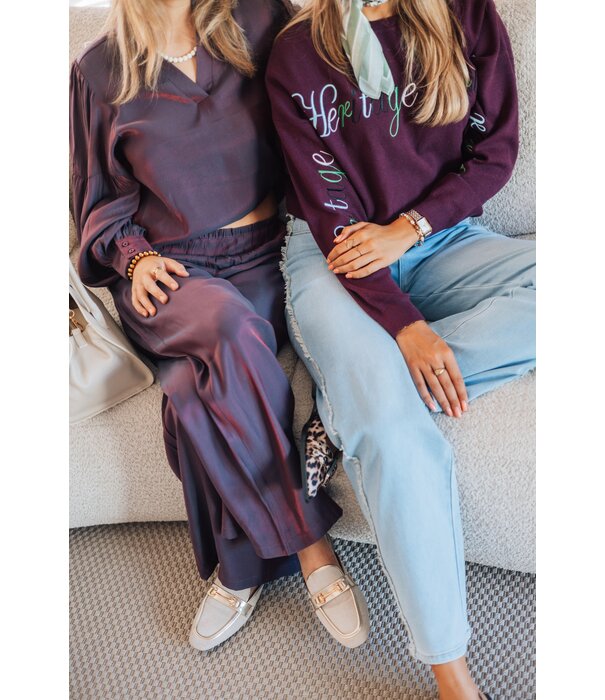 Fluresk Fluresk Veraline knit sweater | dark purple