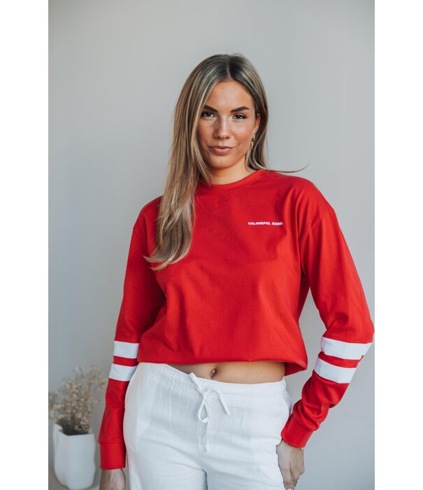 Colourful Rebel Colourful Rebel 23 longsleeve | medium red