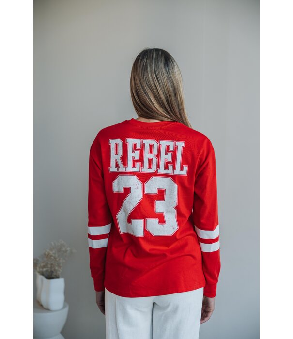 Colourful Rebel Colourful Rebel 23 longsleeve | medium red