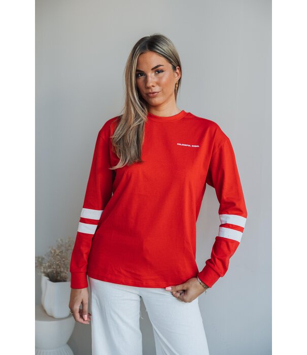 Colourful Rebel Colourful Rebel 23 longsleeve | medium red