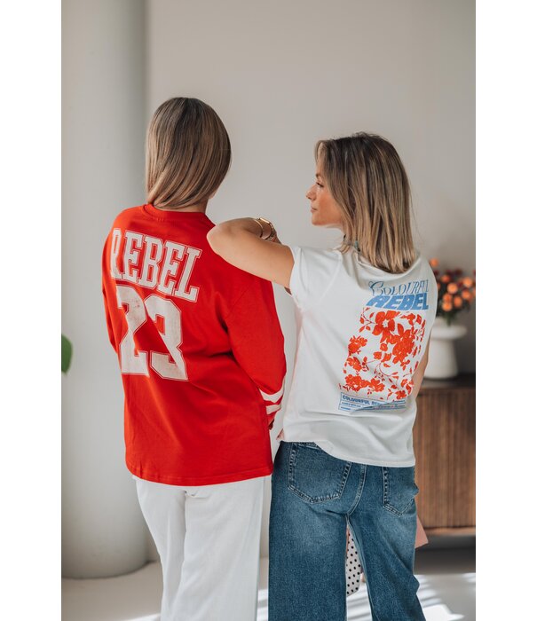 Colourful Rebel Colourful Rebel flower t-shirt | standard white