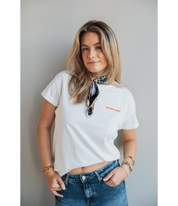 Colourful Rebel Colourful Rebel flower t-shirt | standard white