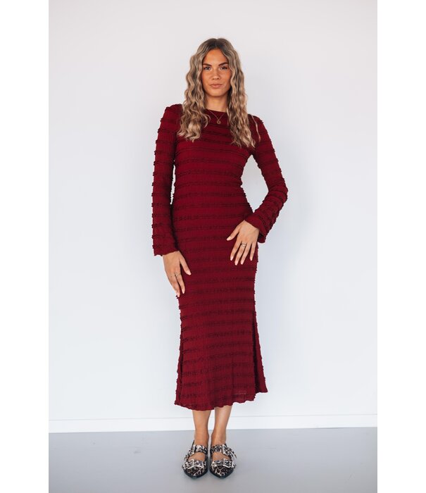 La Rebelle Jurk bordeaux rood | Maeve