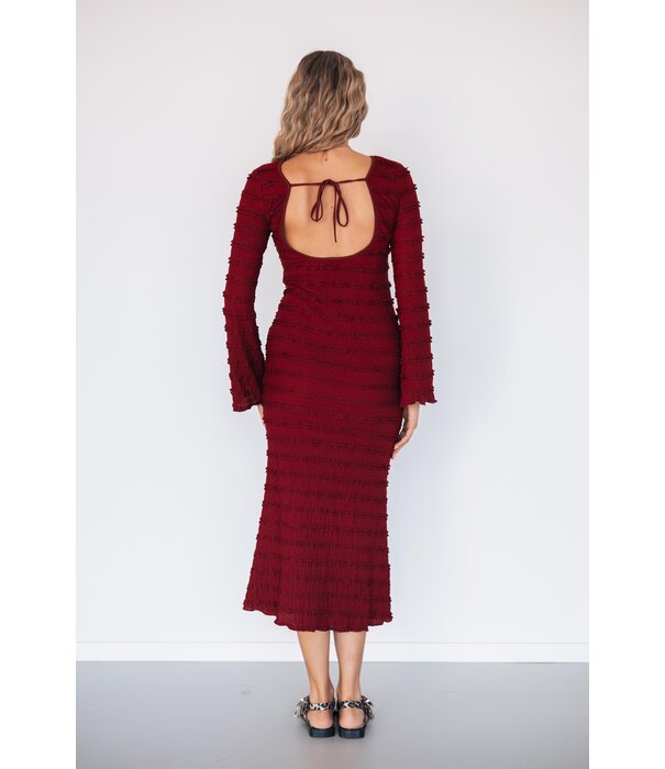 La Rebelle Jurk bordeaux rood | Maeve