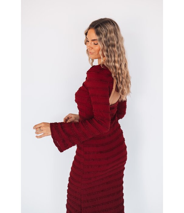 La Rebelle Jurk bordeaux rood | Maeve