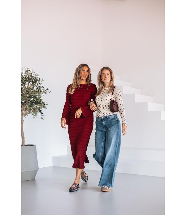 La Rebelle Jurk bordeaux rood | Maeve