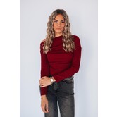 Top bordeaux rood | Mia
