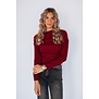 Top bordeaux rood | Mia