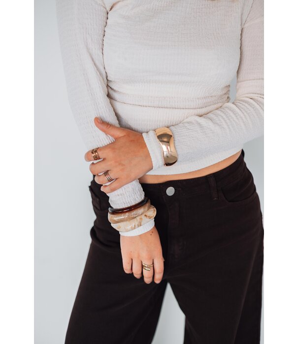 La Rebelle Top off white | Mia