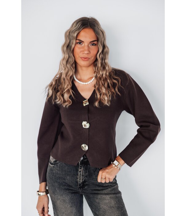 La Rebelle Top bruin | Danique
