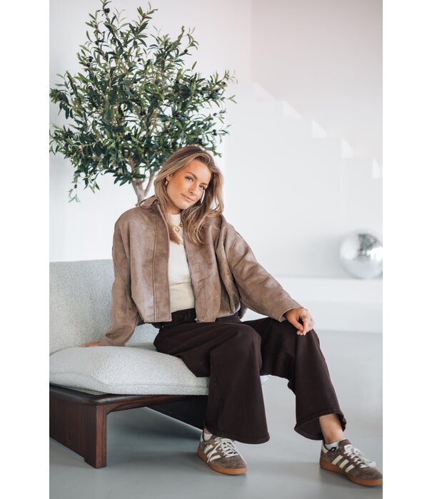 La Rebelle Jeans wide leg bruin | Jenthe