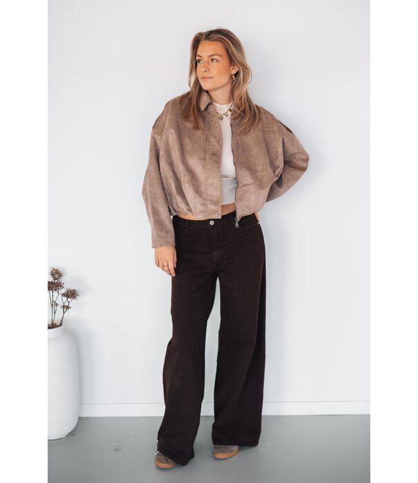 La Rebelle Jeans wide leg bruin | Jenthe