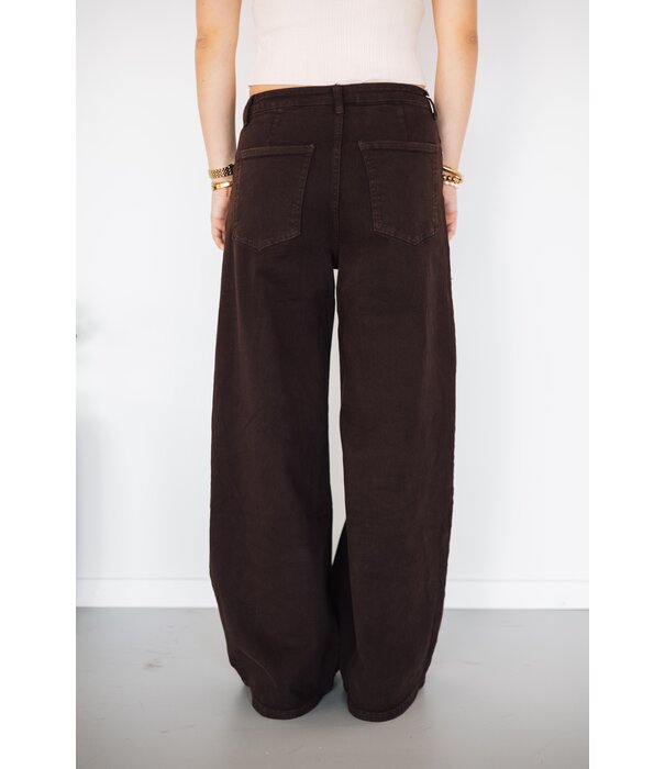 La Rebelle Jeans wide leg bruin | Jenthe