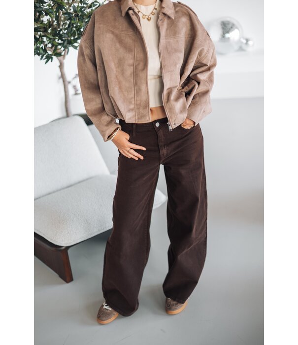 La Rebelle Jeans wide leg bruin | Jenthe
