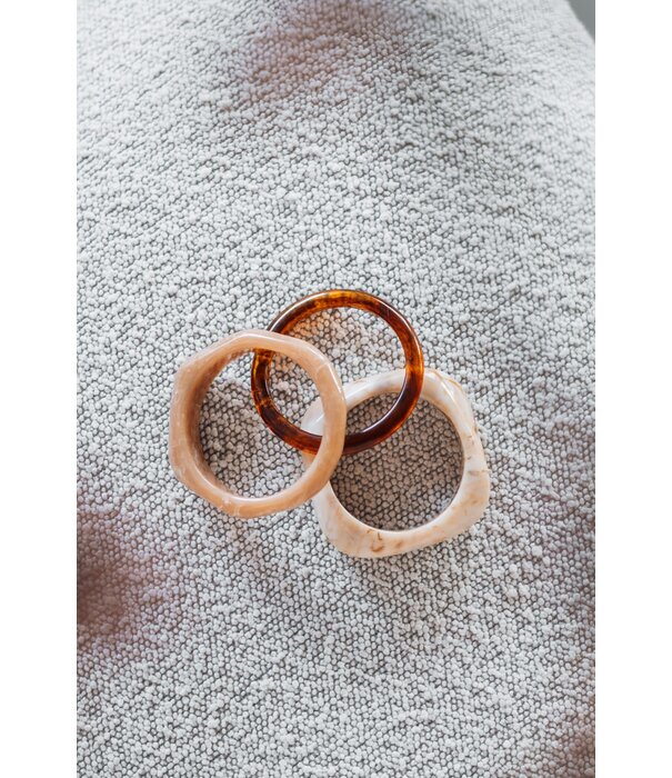 La Rebelle Bangles beige/bruin