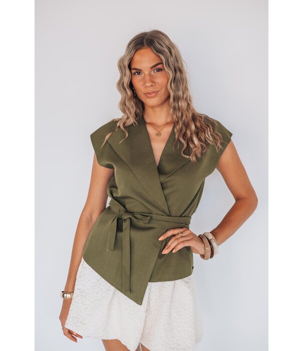 La Rebelle Gilet groen | Ayla