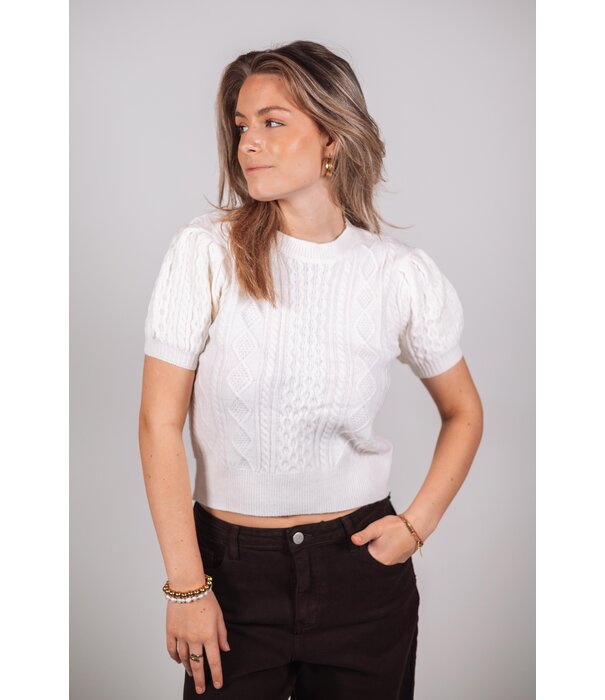 La Rebelle Top wit | Hazel