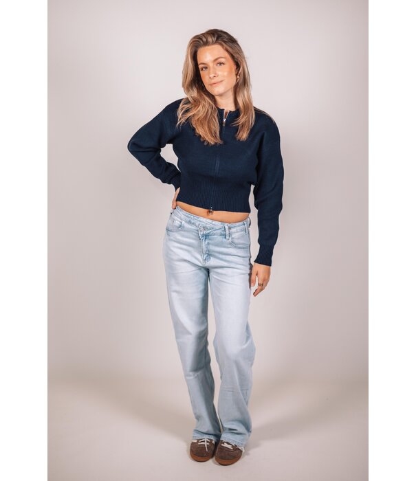 La Rebelle Jeans cross waist blauw | Redefined