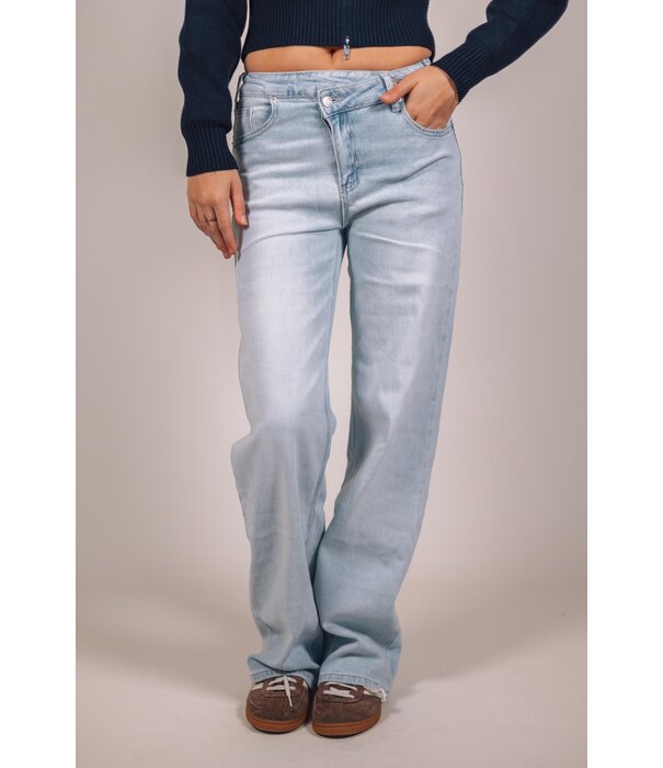 La Rebelle Jeans cross waist blauw | Redefined