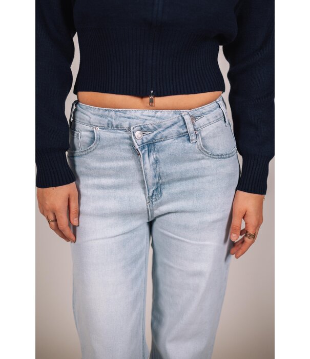 La Rebelle Jeans cross waist blauw | Redefined
