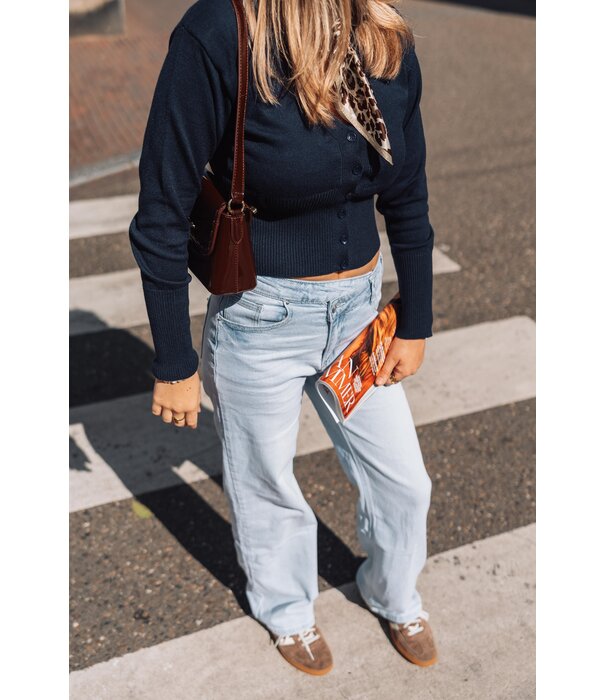 La Rebelle Jeans cross waist blauw | Redefined