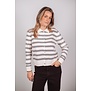 Top polo gestreept beige | Lonneke