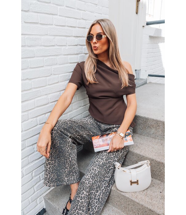 La Rebelle Jeans leopard extra lang | Jacky