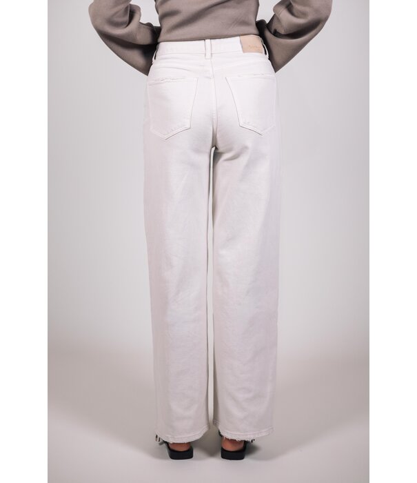 La Rebelle Jeans cross waist beige | Vicky