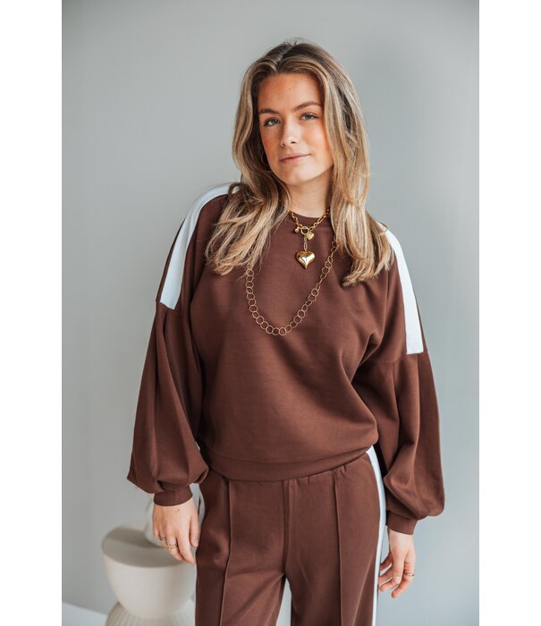 Fluresk Fluresk Keilani sweater | mocha brown