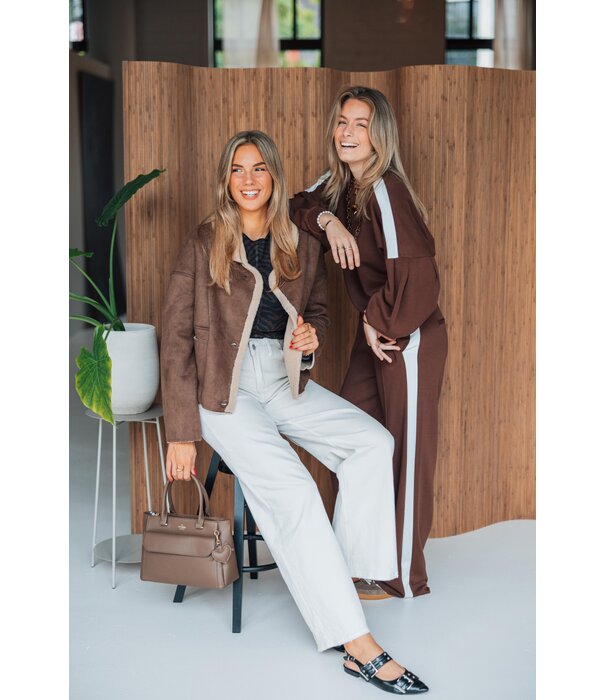 Fluresk Fluresk Keilani sweater | mocha brown